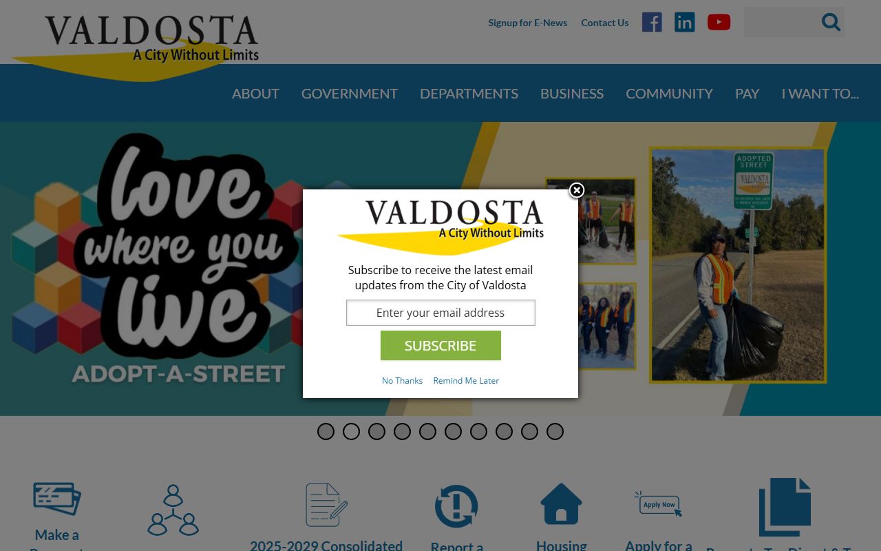 Valdosta city website police department for Valdosta booking reports