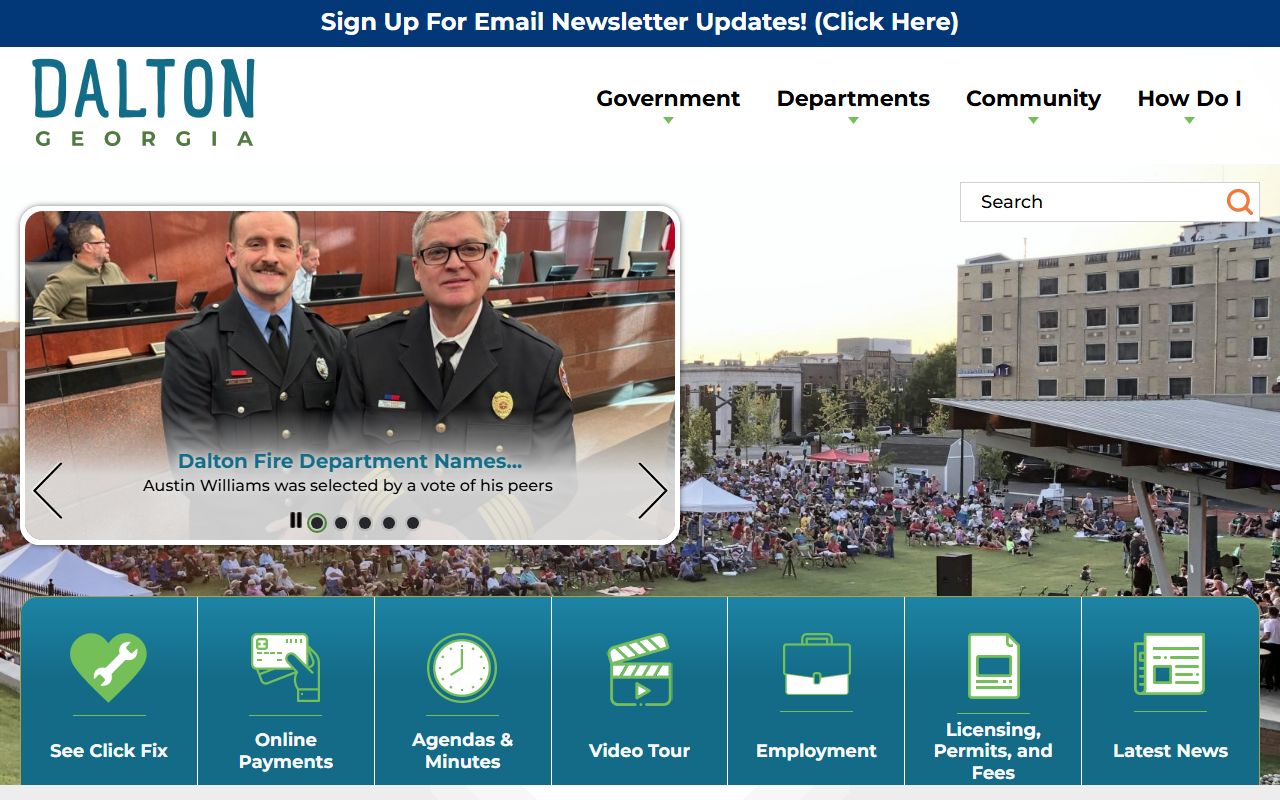 Dalton Police city website booking reports