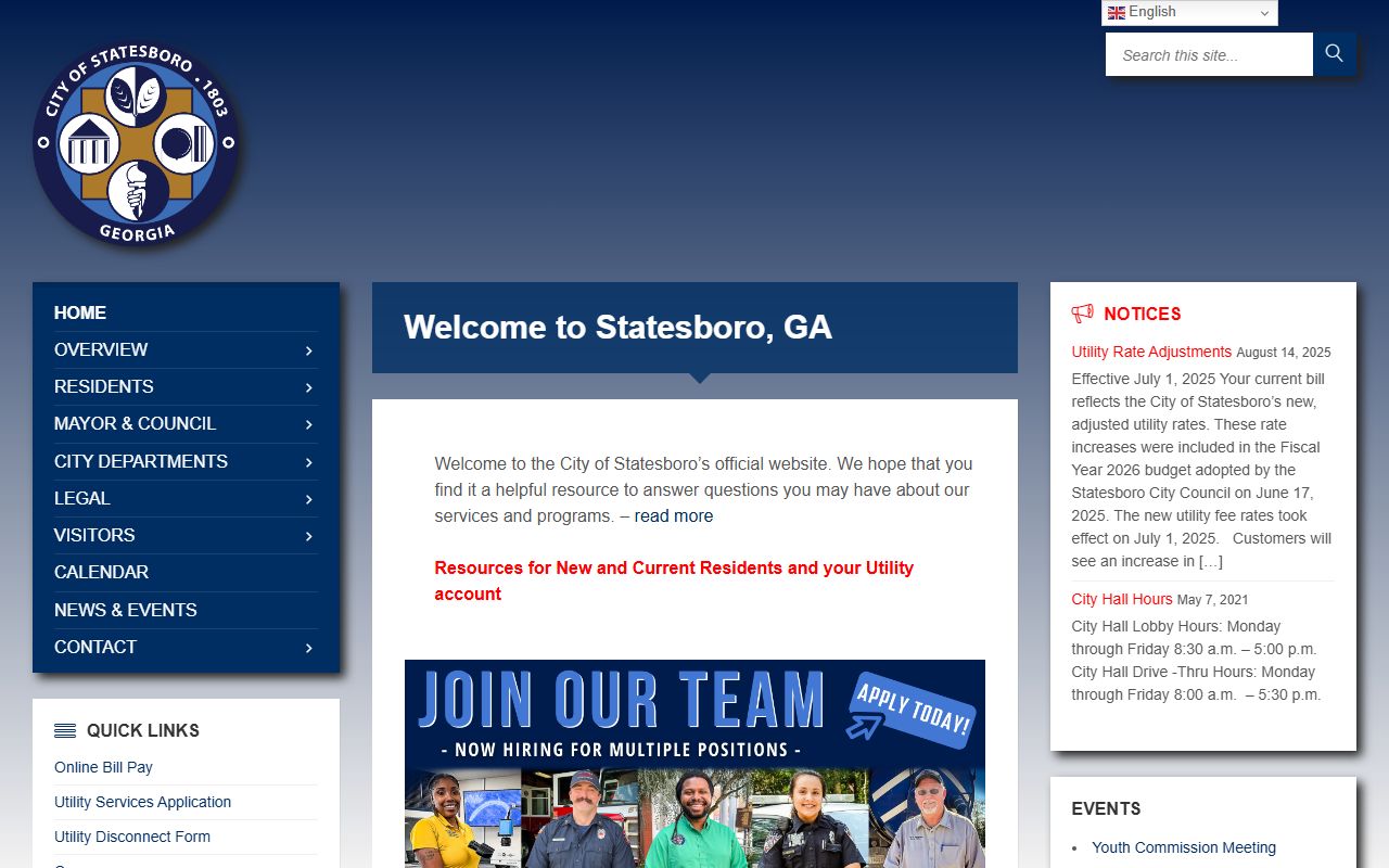 Statesboro Police city website booking reports