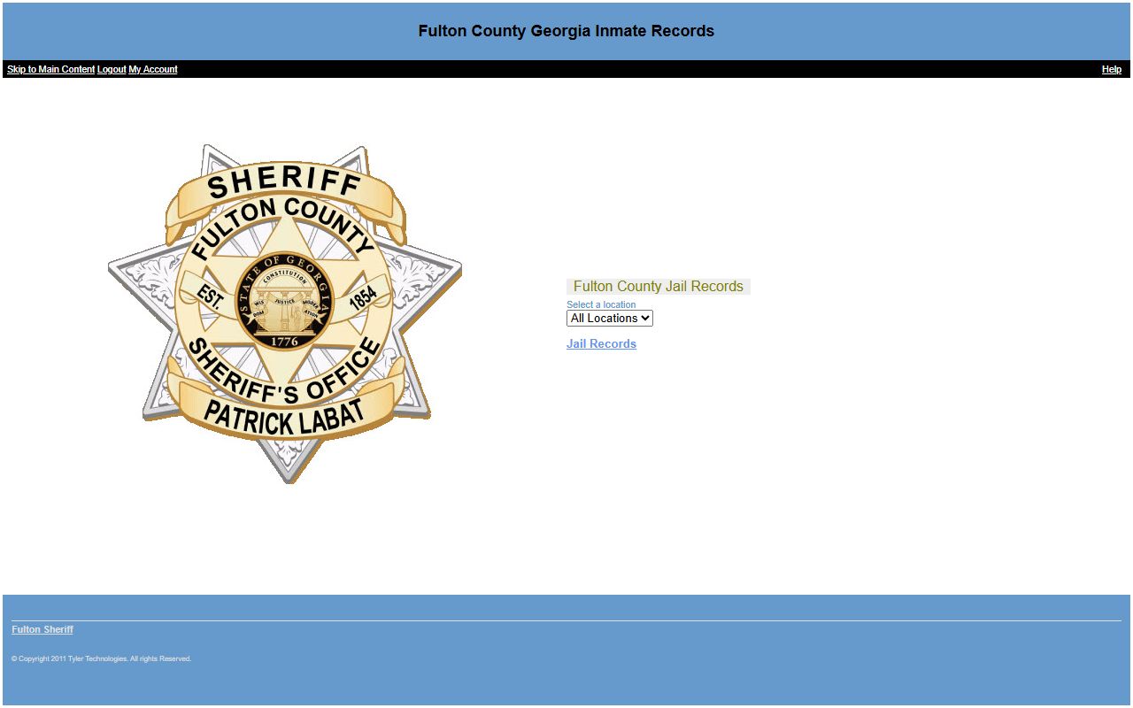 Fulton County jail booking database