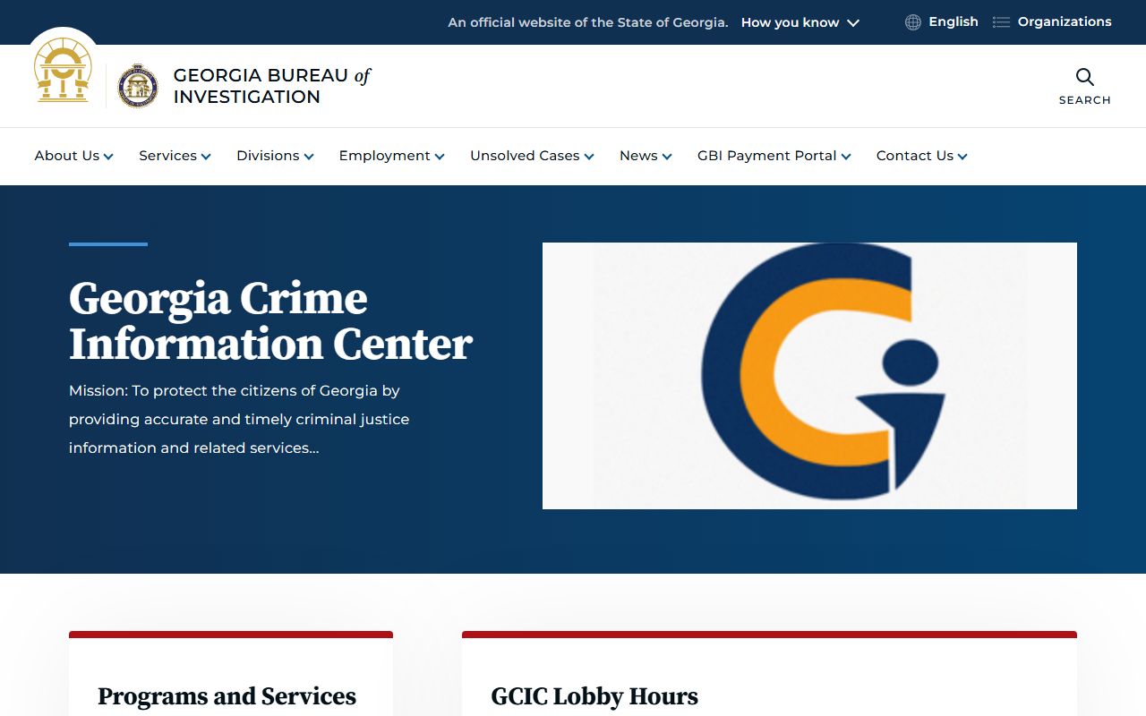 Georgia Bureau of Investigation GCIC criminal information center